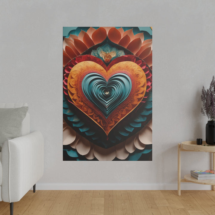 Layered Heart Artwork - Matte Canvas - Canvas - g(0D·IO) - 32" x 32" (Square) - 0.75'' -