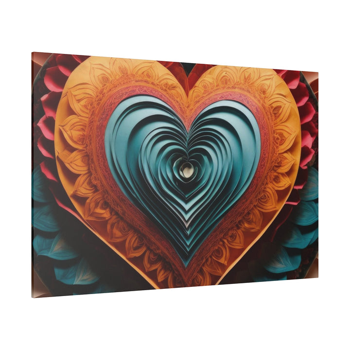 Layered Heart Artwork - Matte Canvas - Canvas - g(0D·IO) - 32" x 32" (Square) - 0.75'' -