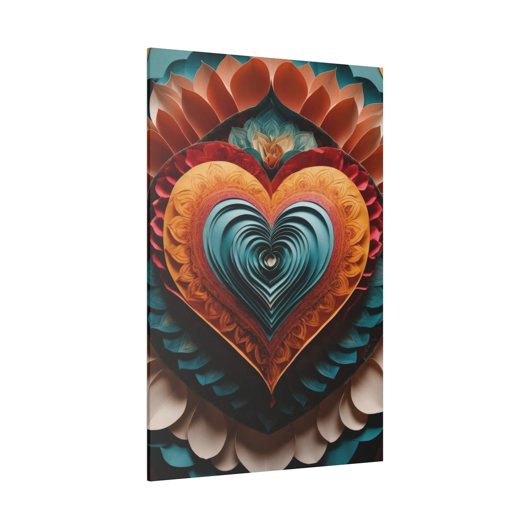 Layered Heart Artwork - Matte Canvas - Canvas - g(0D·IO) - 32" x 32" (Square) - 0.75'' -