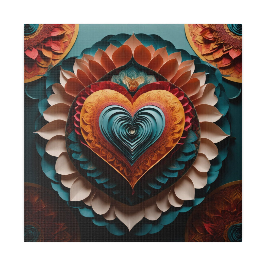 Layered Heart Artwork - Matte Canvas - Canvas - g(0D·IO) - 32" x 32" (Square) - 0.75'' -