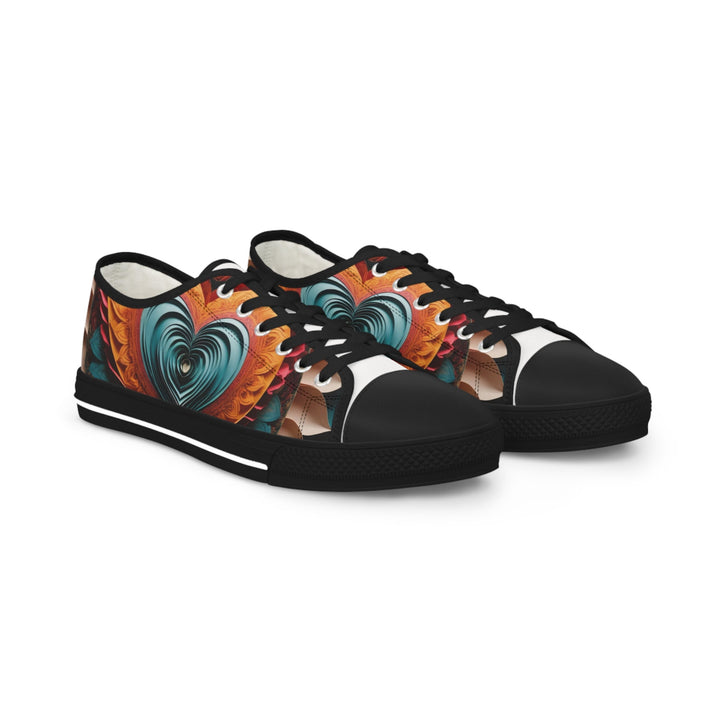 Layered Heart Artwork - Men's Lowtop Sneakers - Shoes - g(0D·IO) - US 5 - Black sole -