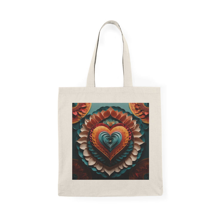 Layered Heart Artwork - Natural Tote Bag - Bags - g(0D·IO) - 15" x 16" - Natural -