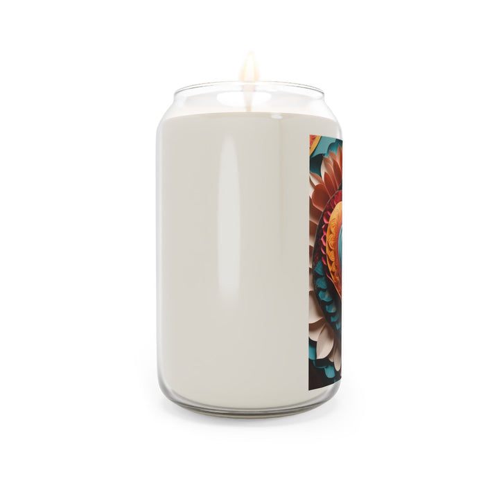 Layered Heart Artwork - Scented Candle - Home Decor - g(0D·IO) - Vanilla Bean - 13.75oz -
