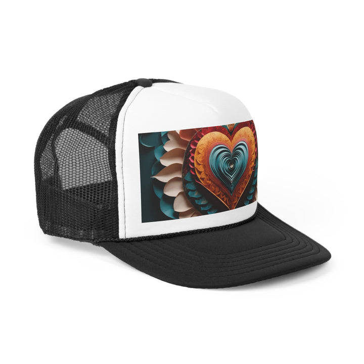 Layered Heart Artwork - Trucker Hat - Hats - g(0D·IO) - Pink - One size -