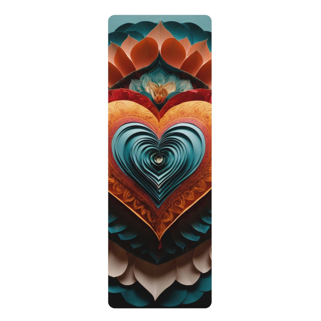 Layered Heart Artwork - Yoga Mat - Home Decor - g(0D·IO) - 24” x 68” - -