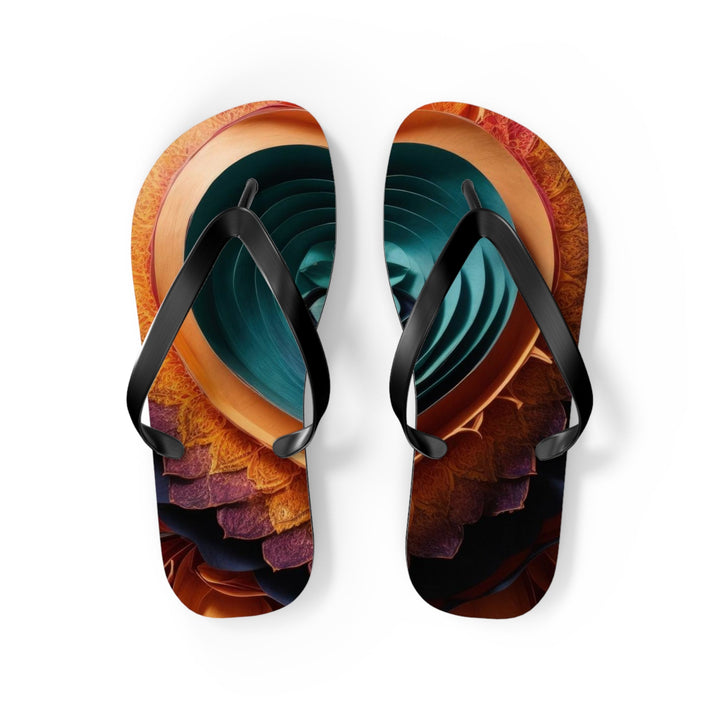 Layered Heart Bloom - Flip Flops - Shoes - g(0D·IO) - M - Black sole -