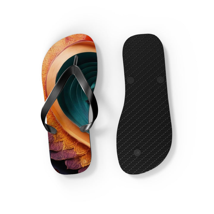 Layered Heart Bloom - Flip Flops - Shoes - g(0D·IO) - XL - Black sole -