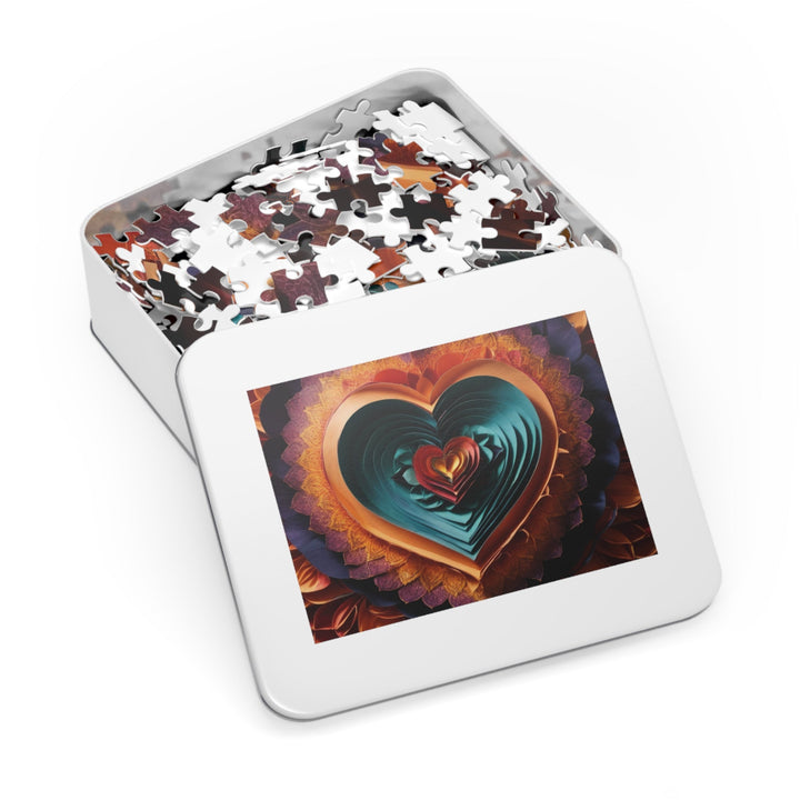 Layered Heart Bloom - Jigsaw Puzzle (100, 252, 500, 1000 pieces) - Puzzle - g(0D·IO) - 29.25" × 19.75" (1000 pcs) - -