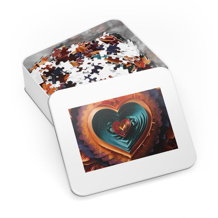 Layered Heart Bloom - Jigsaw Puzzle (100, 252, 500, 1000 pieces) - Puzzle - g(0D·IO) - 29.25" × 19.75" (1000 pcs) - -