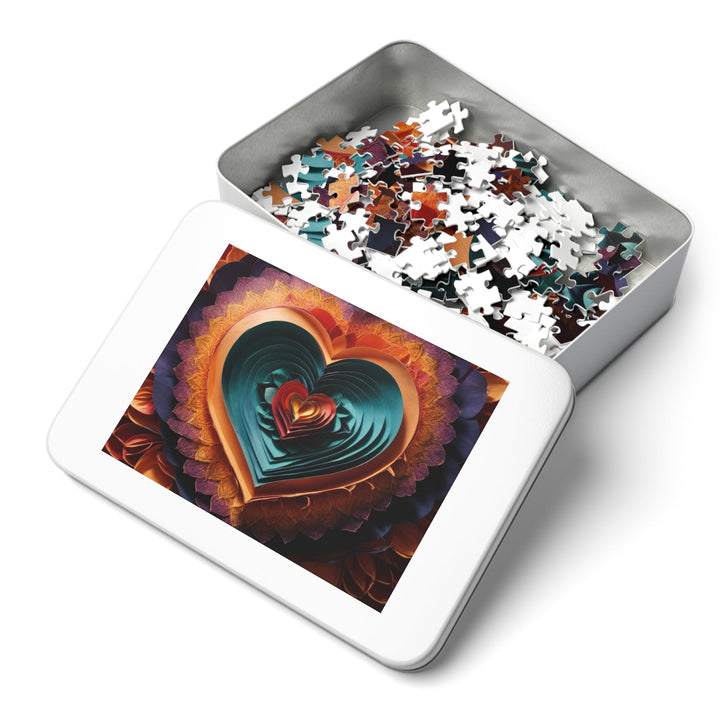 Layered Heart Bloom - Jigsaw Puzzle (100, 252, 500, 1000 pieces) - Puzzle - g(0D·IO) - 29.25" × 19.75" (1000 pcs) - -