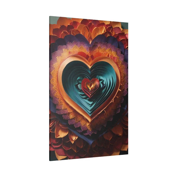 Layered Heart Bloom - Matte Canvas - Canvas - g(0D·IO) - 32" x 32" (Square) - 0.75'' -