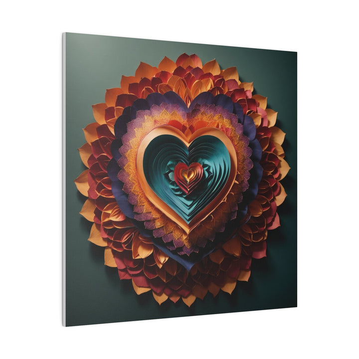 Layered Heart Bloom - Matte Canvas - Canvas - g(0D·IO) - 32" x 32" (Square) - 0.75'' -