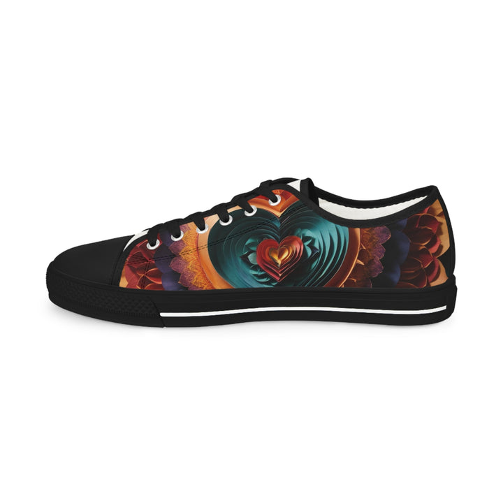 Layered Heart Bloom - Men's Lowtop Sneakers - Shoes - g(0D·IO) - US 5 - Black sole -