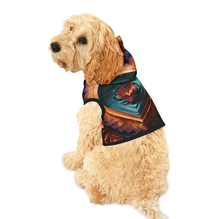 Layered Heart Bloom - Pet Hoodie - Pets - g(0D·IO) - XXS - Black Rib -