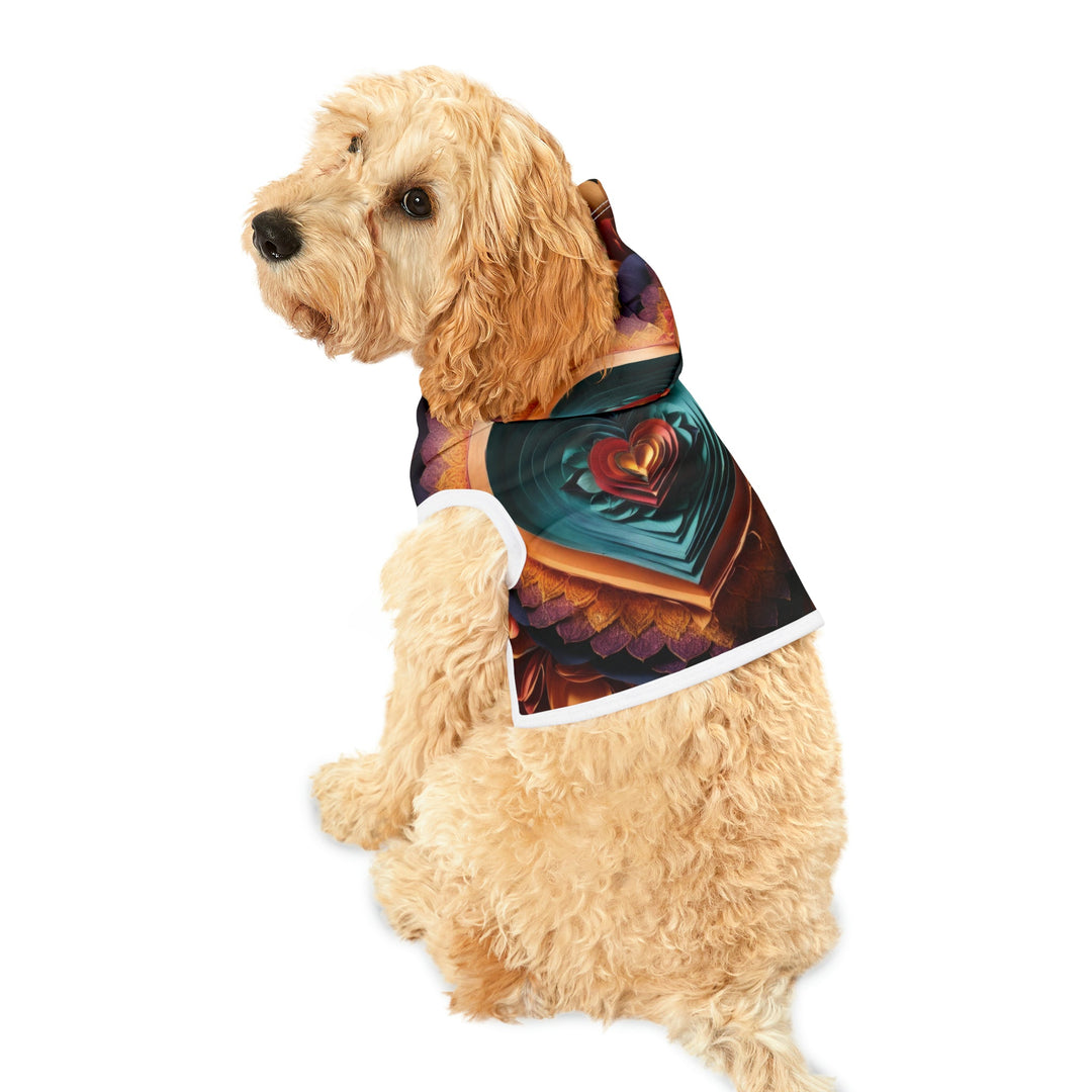 Layered Heart Bloom - Pet Hoodie - Pets - g(0D·IO) - XXS - Black Rib -