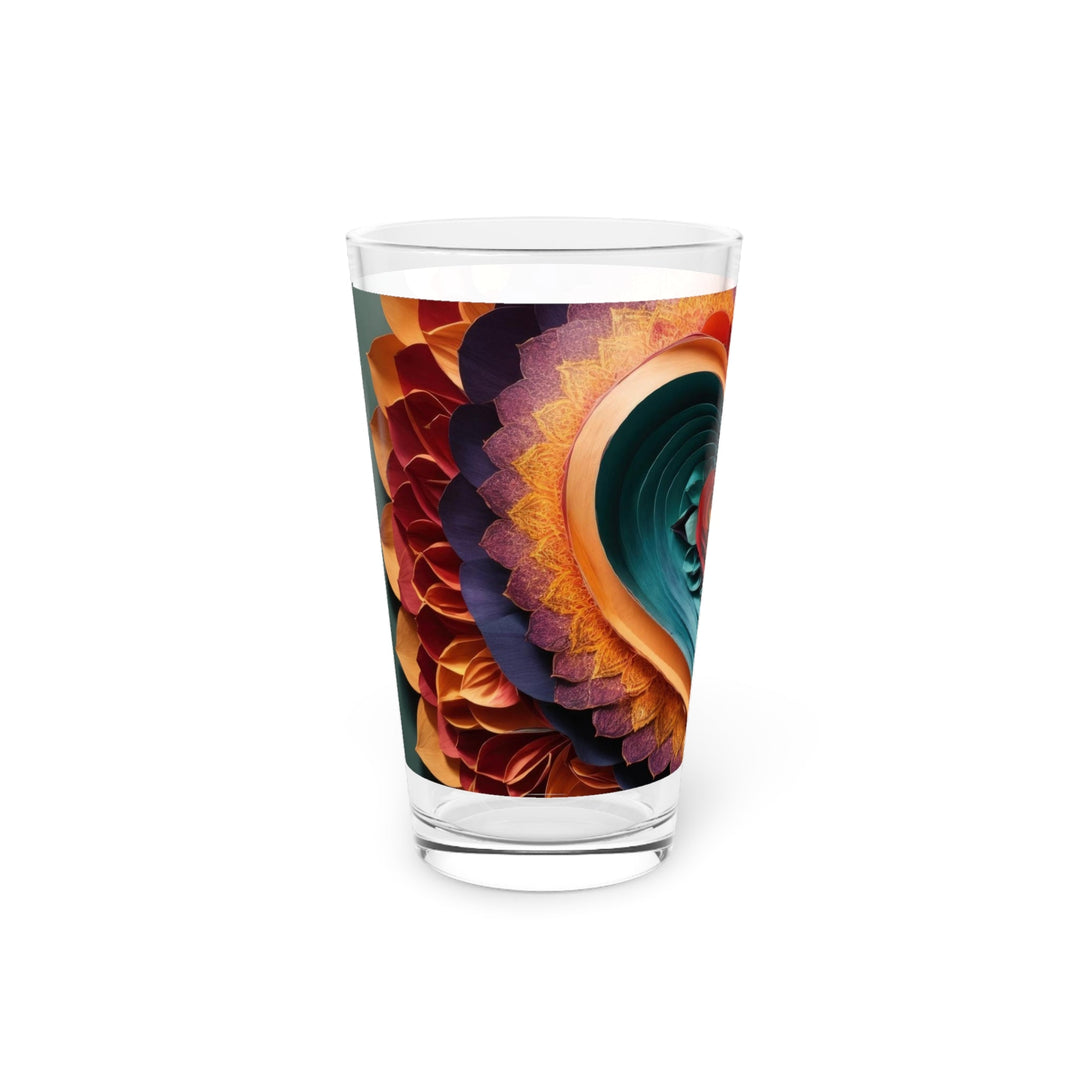 Layered Heart Bloom - Pint Glass - Mug - g(0D·IO) - 16oz - -