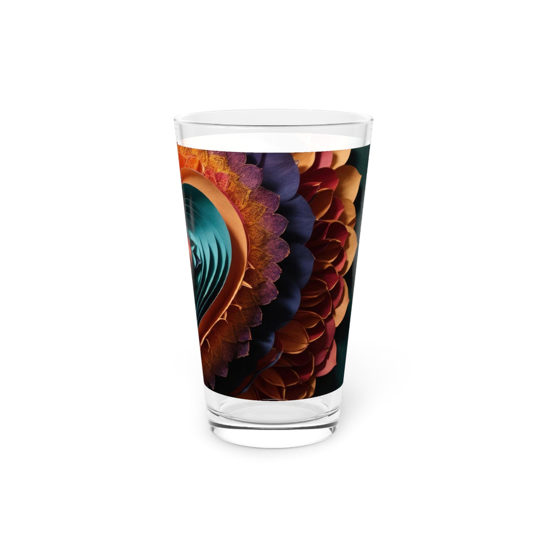 Layered Heart Bloom - Pint Glass - Mug - g(0D·IO) - 16oz - -