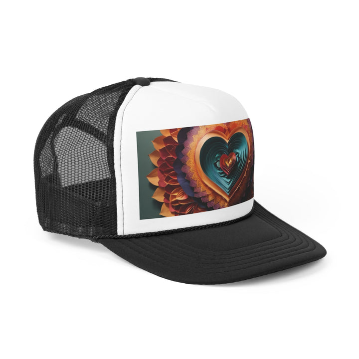 Layered Heart Bloom - Trucker Hat - Hats - g(0D·IO) - Pink - One size -