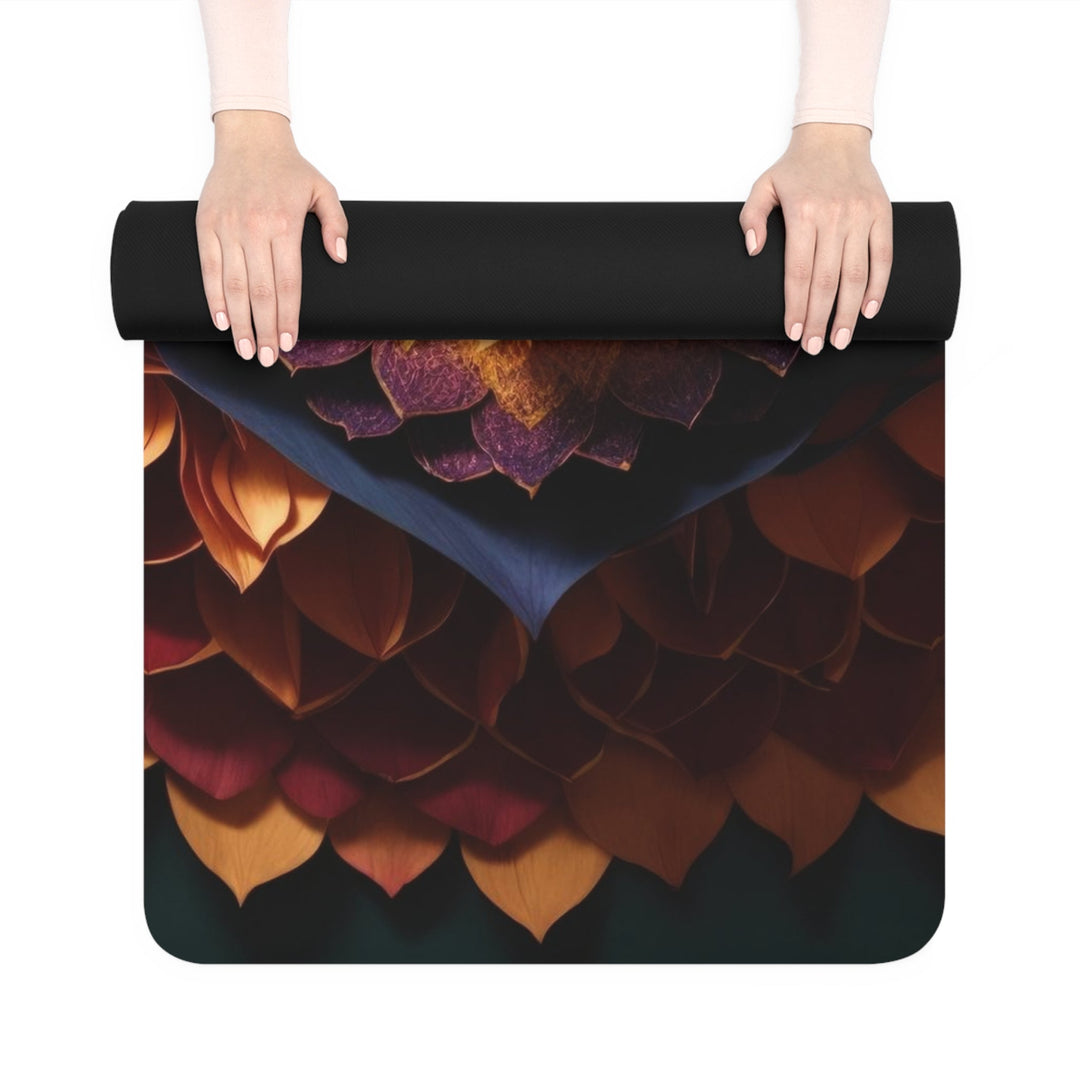 Layered Heart Bloom - Yoga Mat - Home Decor - g(0D·IO) - 24” x 68” - -
