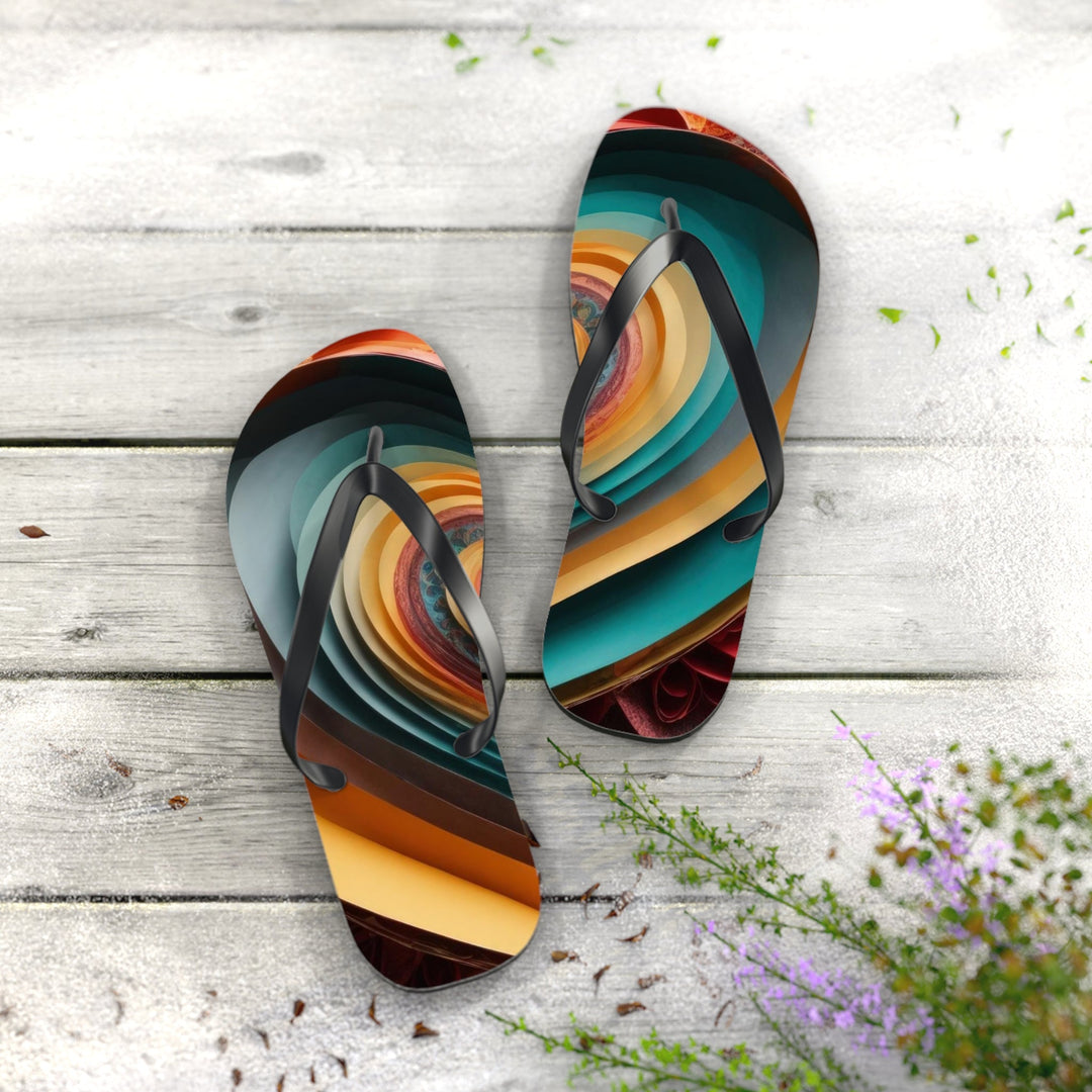 Layered Heart Blossoms - Flip Flops - Shoes - g(0D·IO) - XL - Black sole -