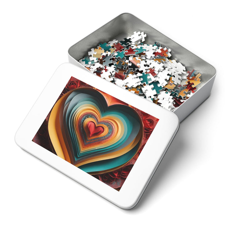 Layered Heart Blossoms - Jigsaw Puzzle (100, 252, 500, 1000 pieces) - Puzzle - g(0D·IO) - 29.25" × 19.75" (1000 pcs) - -