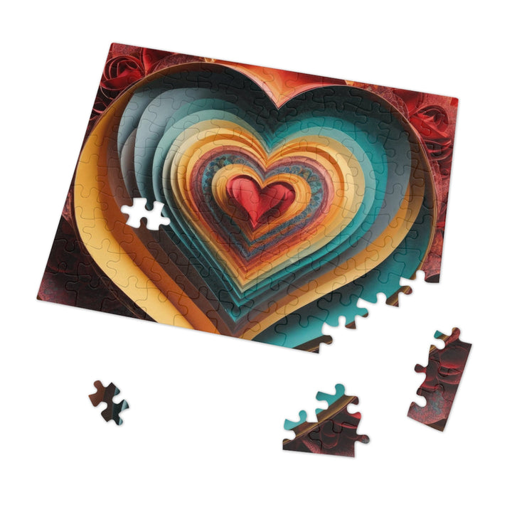 Layered Heart Blossoms - Jigsaw Puzzle (100, 252, 500, 1000 pieces) - Puzzle - g(0D·IO) - 29.25" × 19.75" (1000 pcs) - -