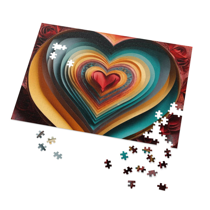 Layered Heart Blossoms - Jigsaw Puzzle (100, 252, 500, 1000 pieces) - Puzzle - g(0D·IO) - 29.25" × 19.75" (1000 pcs) - -