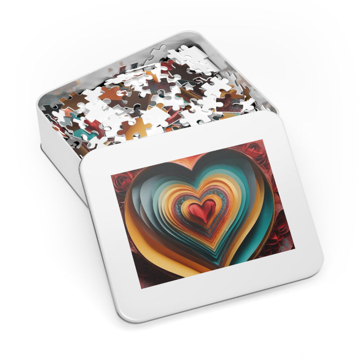 Layered Heart Blossoms - Jigsaw Puzzle (100, 252, 500, 1000 pieces) - Puzzle - g(0D·IO) - 29.25" × 19.75" (1000 pcs) - -