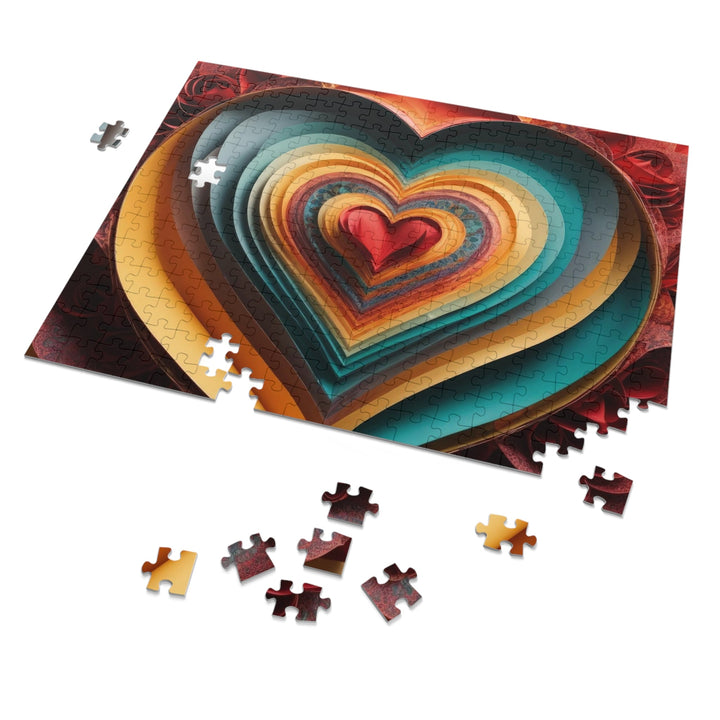 Layered Heart Blossoms - Jigsaw Puzzle (100, 252, 500, 1000 pieces) - Puzzle - g(0D·IO) - 29.25" × 19.75" (1000 pcs) - -
