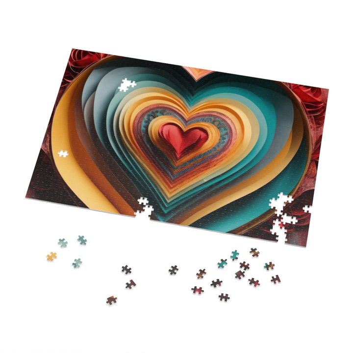 Layered Heart Blossoms - Jigsaw Puzzle (100, 252, 500, 1000 pieces) - Puzzle - g(0D·IO) - 29.25" × 19.75" (1000 pcs) - -