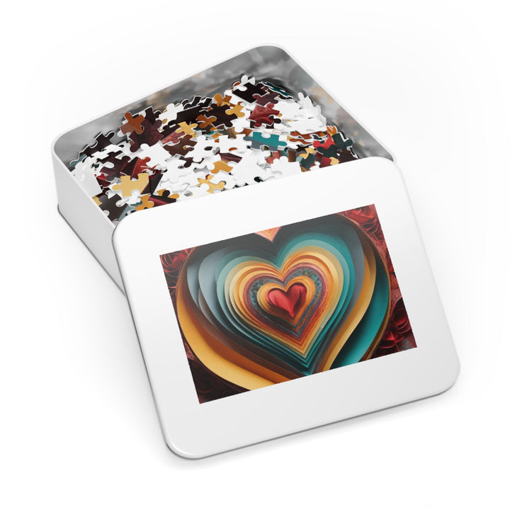 Layered Heart Blossoms - Jigsaw Puzzle (100, 252, 500, 1000 pieces) - Puzzle - g(0D·IO) - 29.25" × 19.75" (1000 pcs) - -