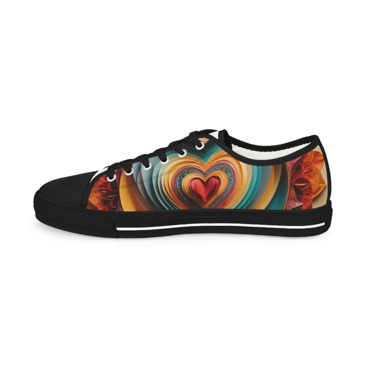 Layered Heart Blossoms - Men's Lowtop Sneakers - Shoes - g(0D·IO) - US 5 - Black sole -