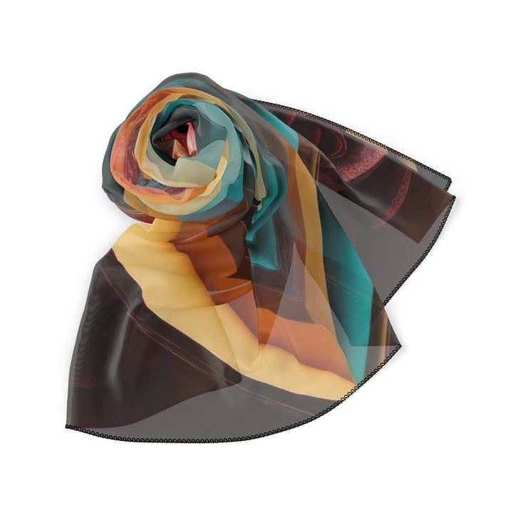 Layered Heart Blossoms - Poly Scarf - Accessories - g(0D·IO) - Poly chiffon - 50" × 50" -