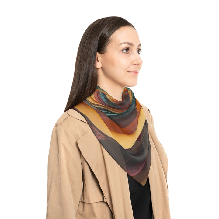 Layered Heart Blossoms - Poly Scarf - Accessories - g(0D·IO) - Poly chiffon - 50" × 50" -