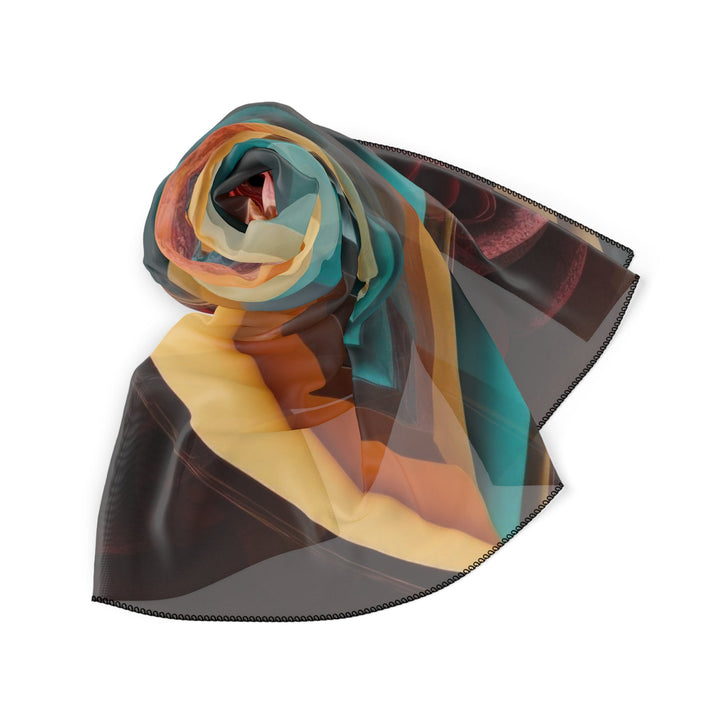 Layered Heart Blossoms - Poly Scarf - Accessories - g(0D·IO) - Poly chiffon - 50" × 50" -