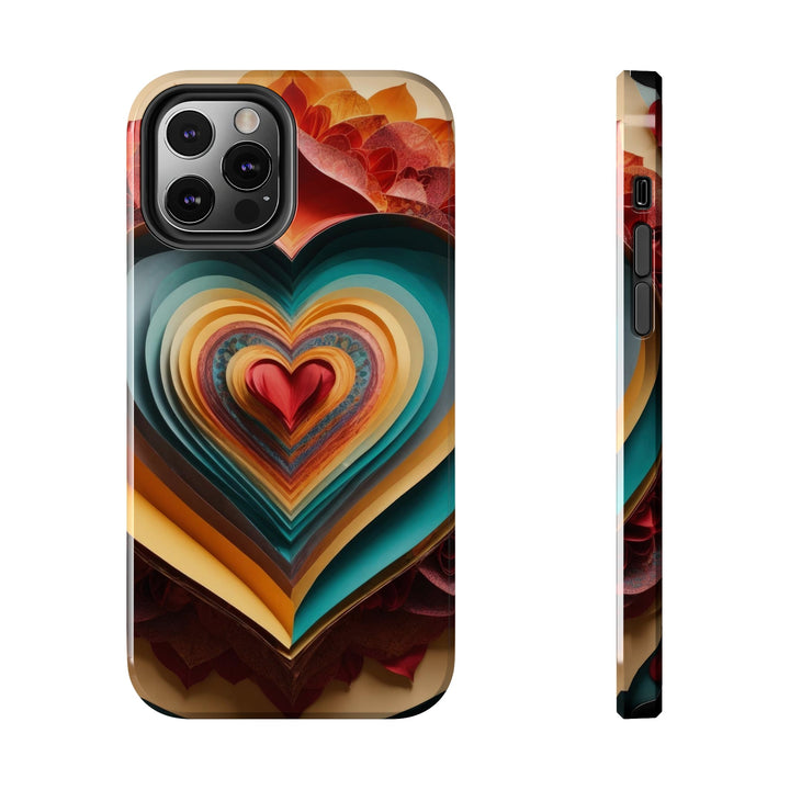 Layered Heart Blossoms - Tough Phone Case - Phone Case - g(0D·IO) - iPhone 12 Pro - -