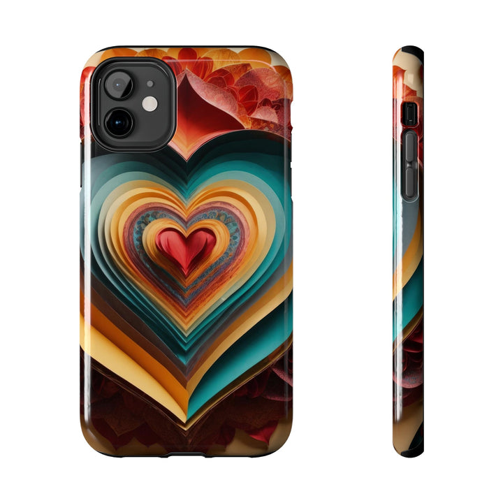 Layered Heart Blossoms - Tough Phone Case - Phone Case - g(0D·IO) - iPhone 11 - -