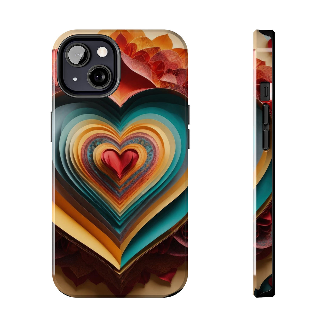 Layered Heart Blossoms - Tough Phone Case - Phone Case - g(0D·IO) - iPhone 13 - -