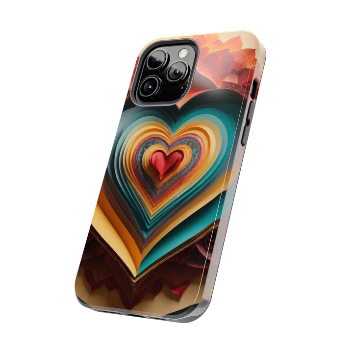 Layered Heart Blossoms - Tough Phone Case - Phone Case - g(0D·IO) - iPhone 13 Mini - -