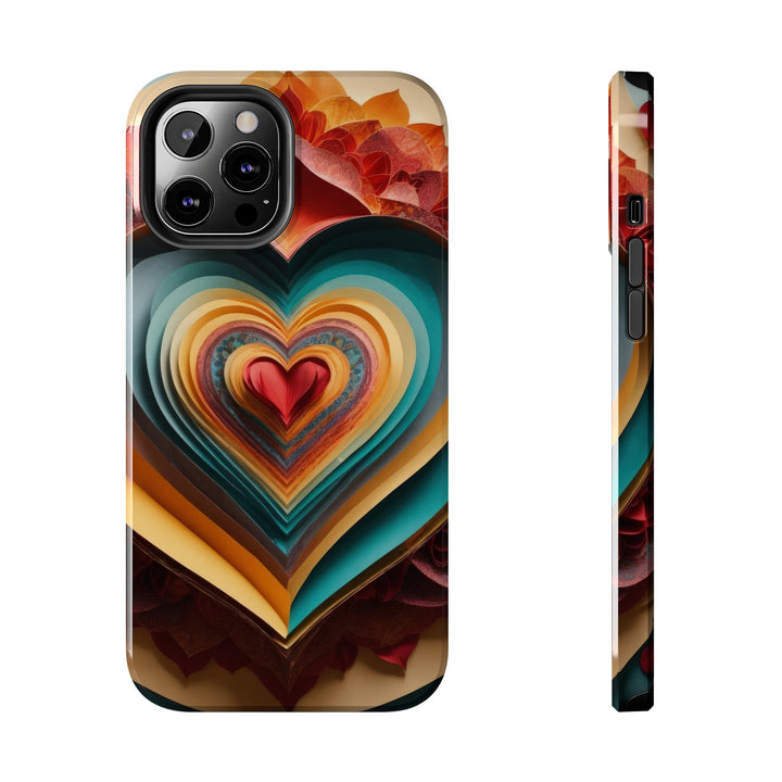 Layered Heart Blossoms - Tough Phone Case - Phone Case - g(0D·IO) - iPhone 12 Pro Max - -