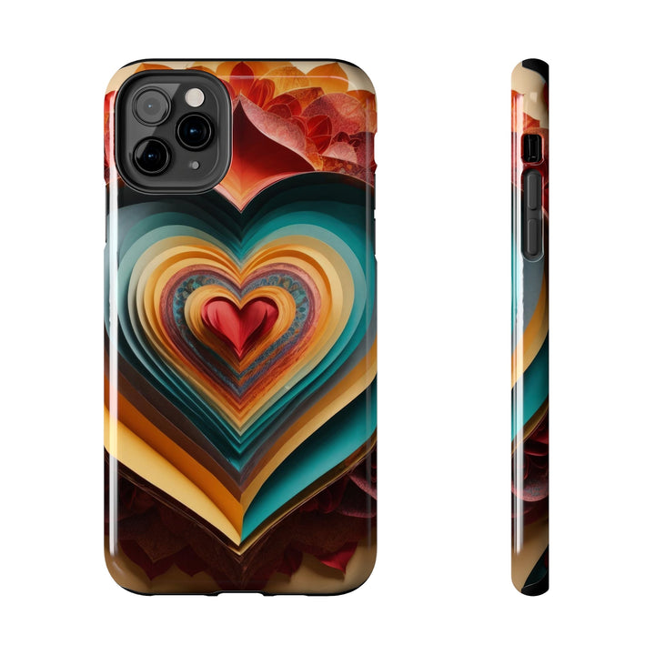 Layered Heart Blossoms - Tough Phone Case - Phone Case - g(0D·IO) - iPhone 11 Pro Max - -
