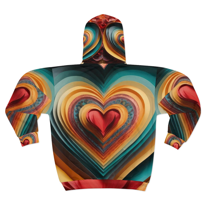 Layered Heart Blossoms - Unisex Zip Hoodie - All Over Prints - g(0D·IO) - XS - -