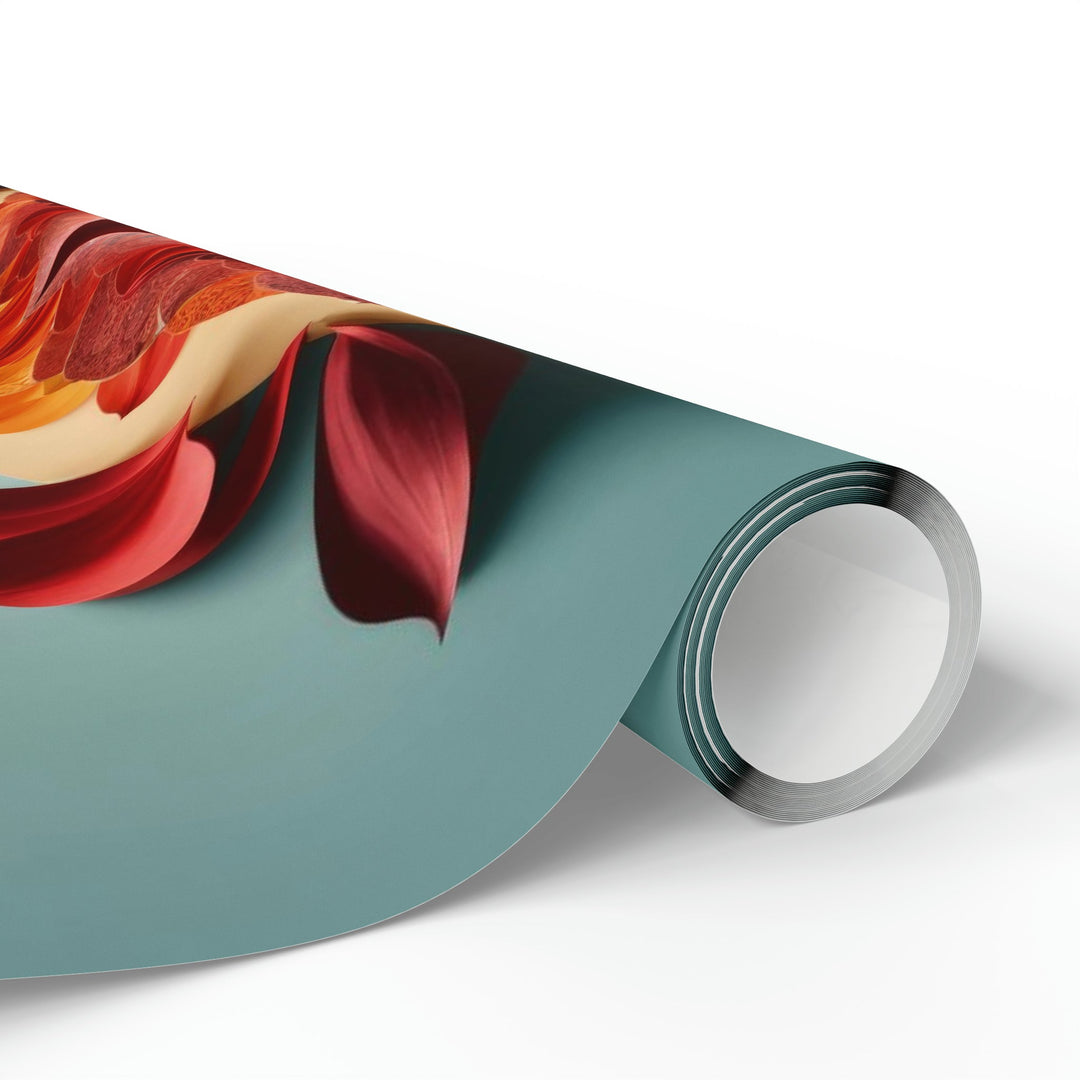 Layered Heart Blossoms - Wrapping Paper - Home Decor - g(0D·IO) - 30'' x 72'' - Matte -