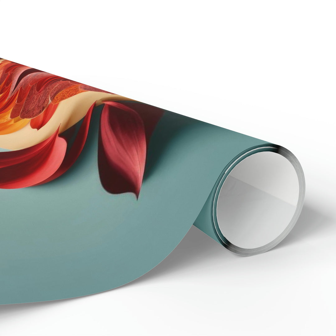 Layered Heart Blossoms - Wrapping Paper - Home Decor - g(0D·IO) - 30'' x 72'' - Matte -