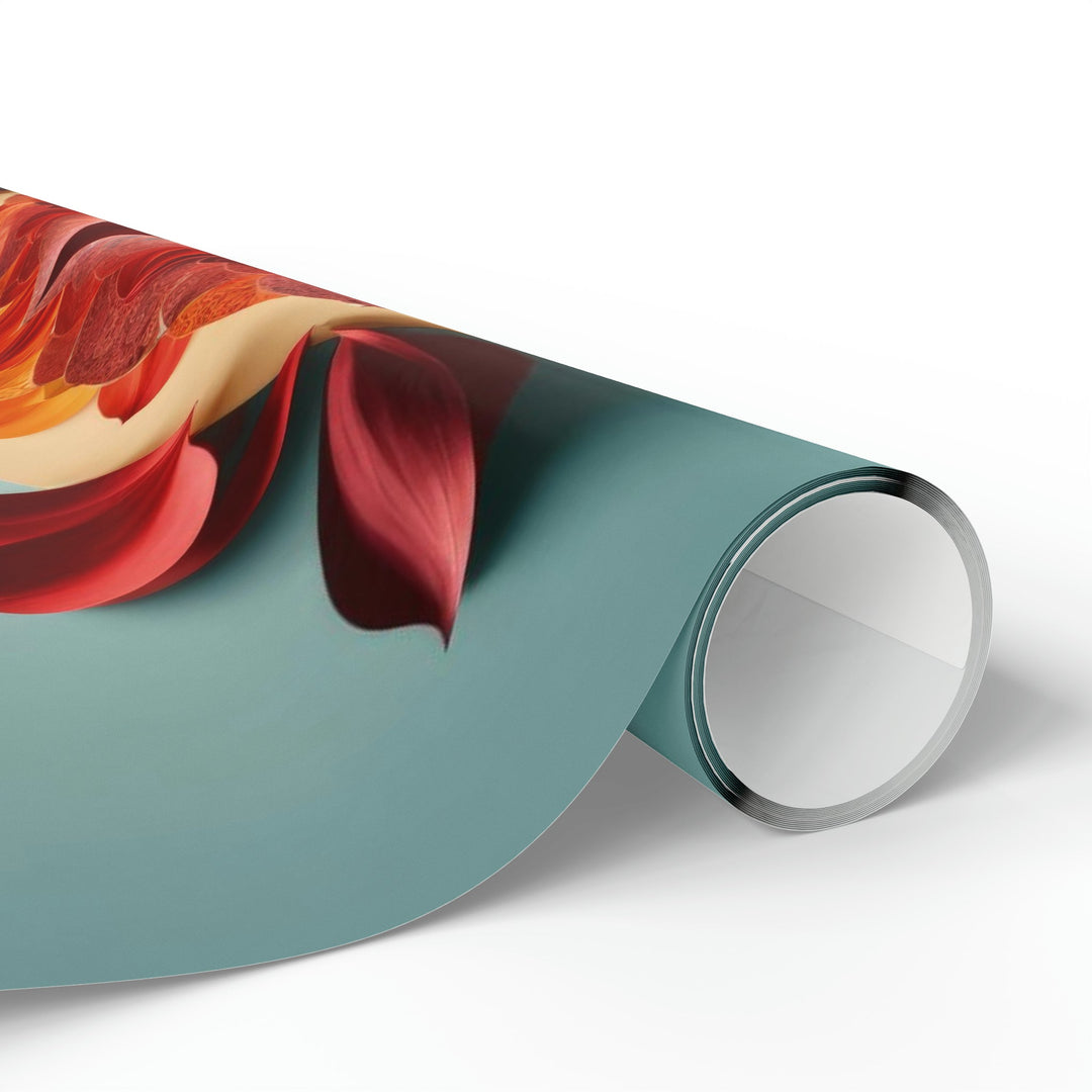 Layered Heart Blossoms - Wrapping Paper - Home Decor - g(0D·IO) - 30'' x 72'' - Matte -