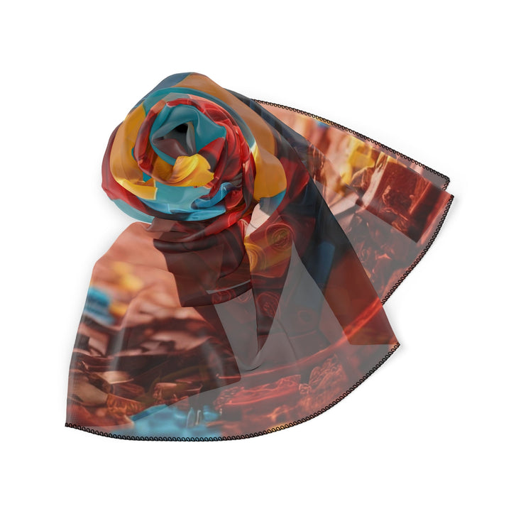 Lego Heart Sunset - Poly Scarf - Accessories - g(0D·IO) - Poly chiffon - 50" × 50" -