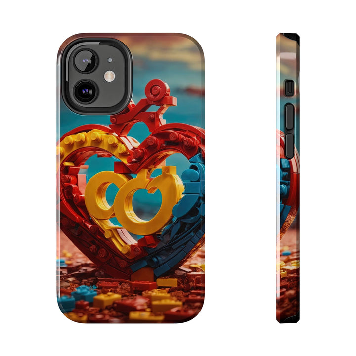 Lego Heart Sunset - Tough Phone Case - Phone Case - g(0D·IO) - iPhone 12 Mini - -