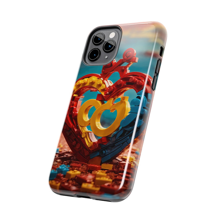 Lego Heart Sunset - Tough Phone Case - Phone Case - g(0D·IO) - iPhone 13 Mini - -