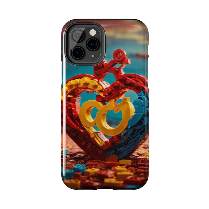 Lego Heart Sunset - Tough Phone Case - Phone Case - g(0D·IO) - iPhone 13 Mini - -