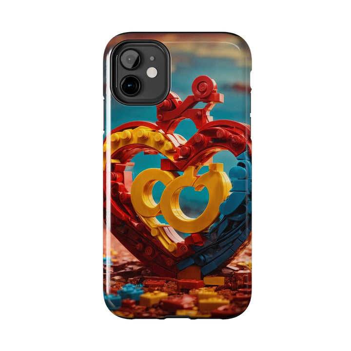 Lego Heart Sunset - Tough Phone Case - Phone Case - g(0D·IO) - iPhone 13 Mini - -